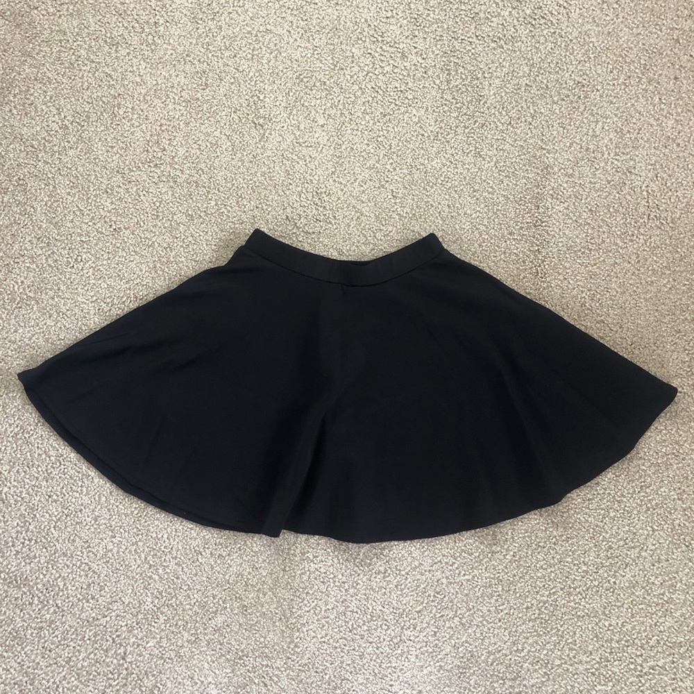 Frenchi Black High Waisted Skater Skirt Flare Mini S